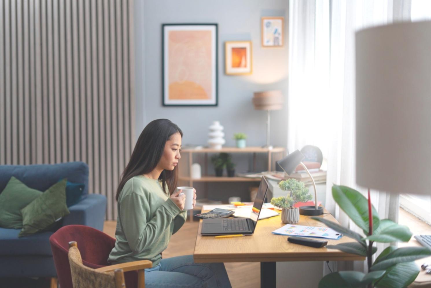 Professional financial education environment showing study materials and learning resources